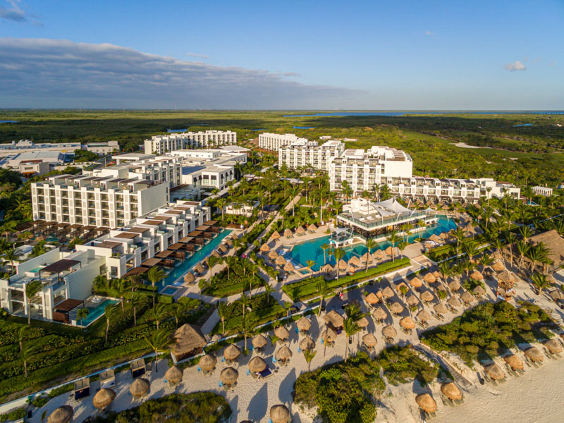 Photographie aérienne hôtel Finest Playa Mujeres au Mexique